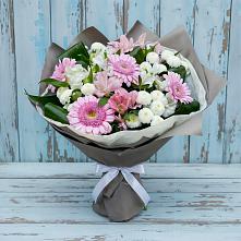 Букет цветов из:  Герберы, Альстромерии и Хризантемы в Кучерле