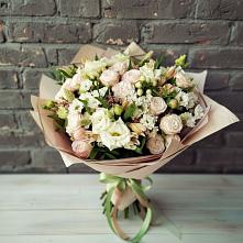 Букет цветов из:  Альстромерии, Розы и Хризантемы в Кучерле