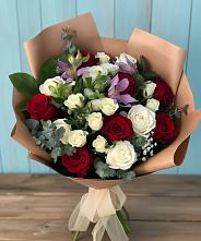 Букет цветов из:  Розы и Альстромерии #REPLACE_PRED# Кучерле