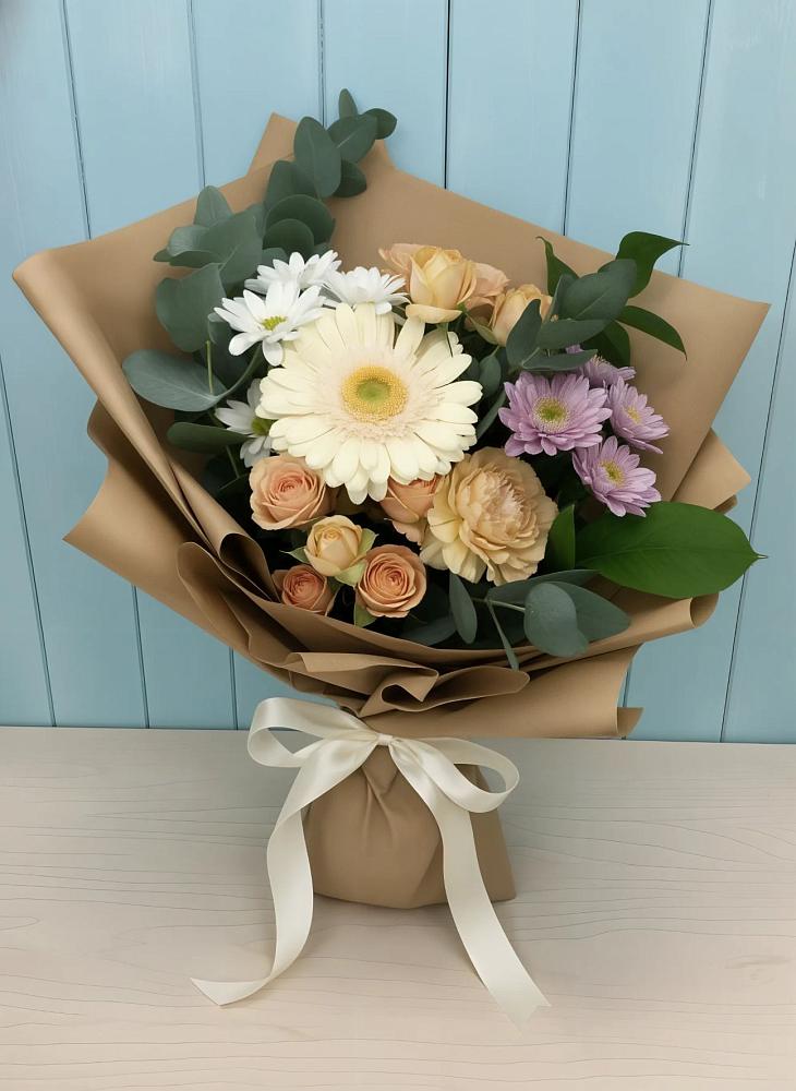 Букет цветов из: Герберы и Хризантемы в Кучерле