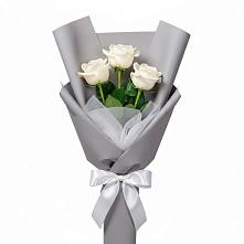 Букет 3 белые розы #REPLACE_PRED# Кучерле