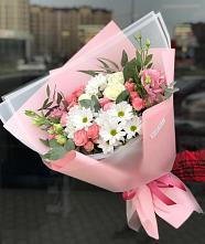 Букет цветов из:  Розы, Лизиантусы и Хризантемы в Кучерле