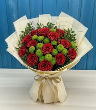 Букет цветов из:  Розы и Хризантемы #REPLACE_PRED# Кучерле