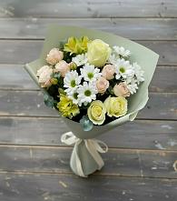 Букет цветов из:  Альстромерии, Розы и Хризантемы в Кучерле