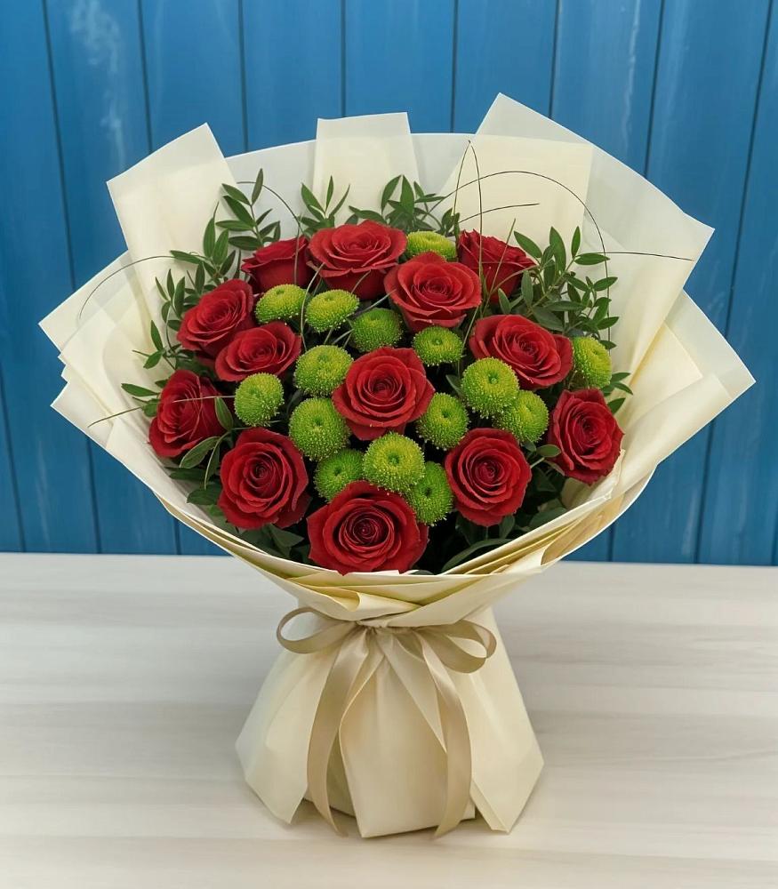 Букет цветов из: Розы и Хризантемы в Кучерле