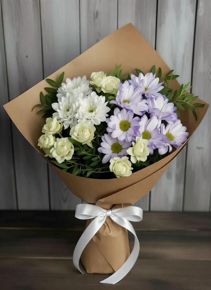 Букет цветов из: Хризантемы и Розы в Кучерле
